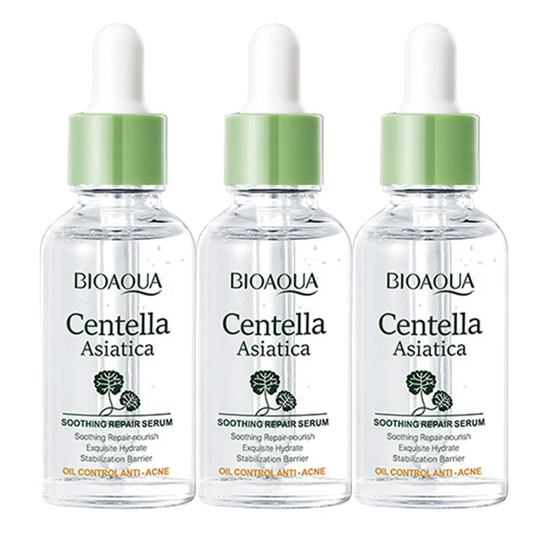 3Pcs BIOAQUA Centella Face Serum Skincare Facial Essence Moisturizing Firming Brightening Facial Serum Skin Care