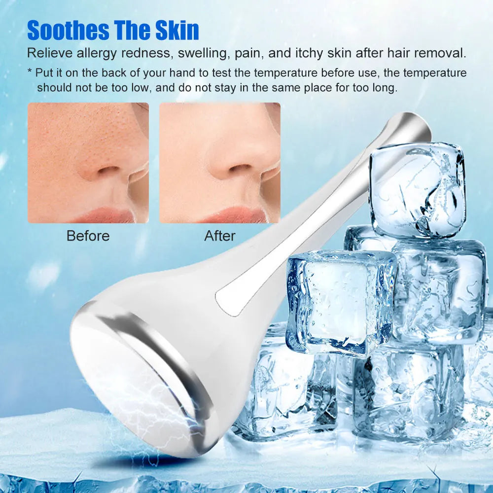 Ice Globe Face Roller Tightening Redness Soothing Salon Ice Globes Facial Massager Ice Roller Skin Care Tools Beauty Skincare