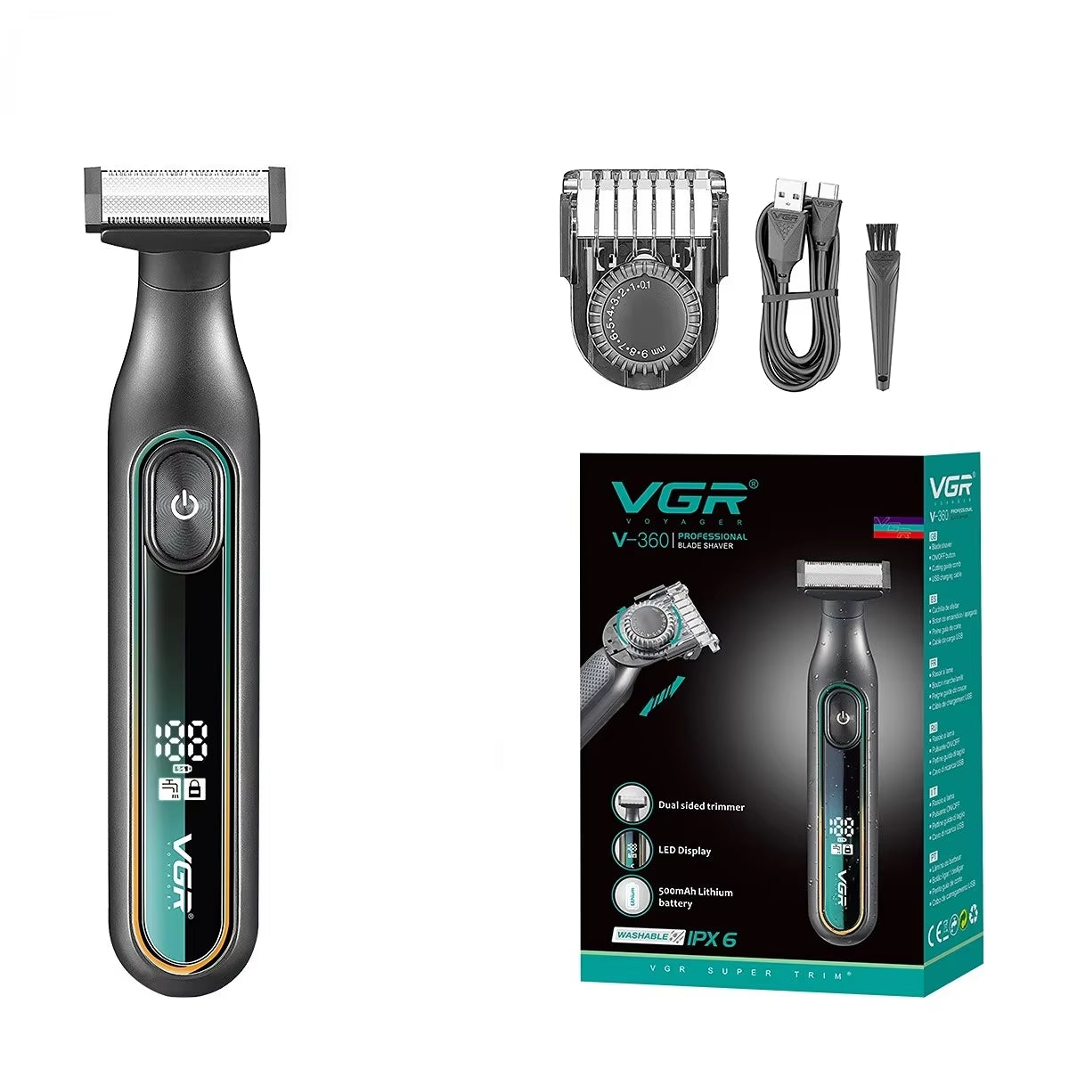 Razor Professional Electric Shaver Portable Shaving Machine Waterproof Beard Trimmer Barber Shaving Machine for Men V-360