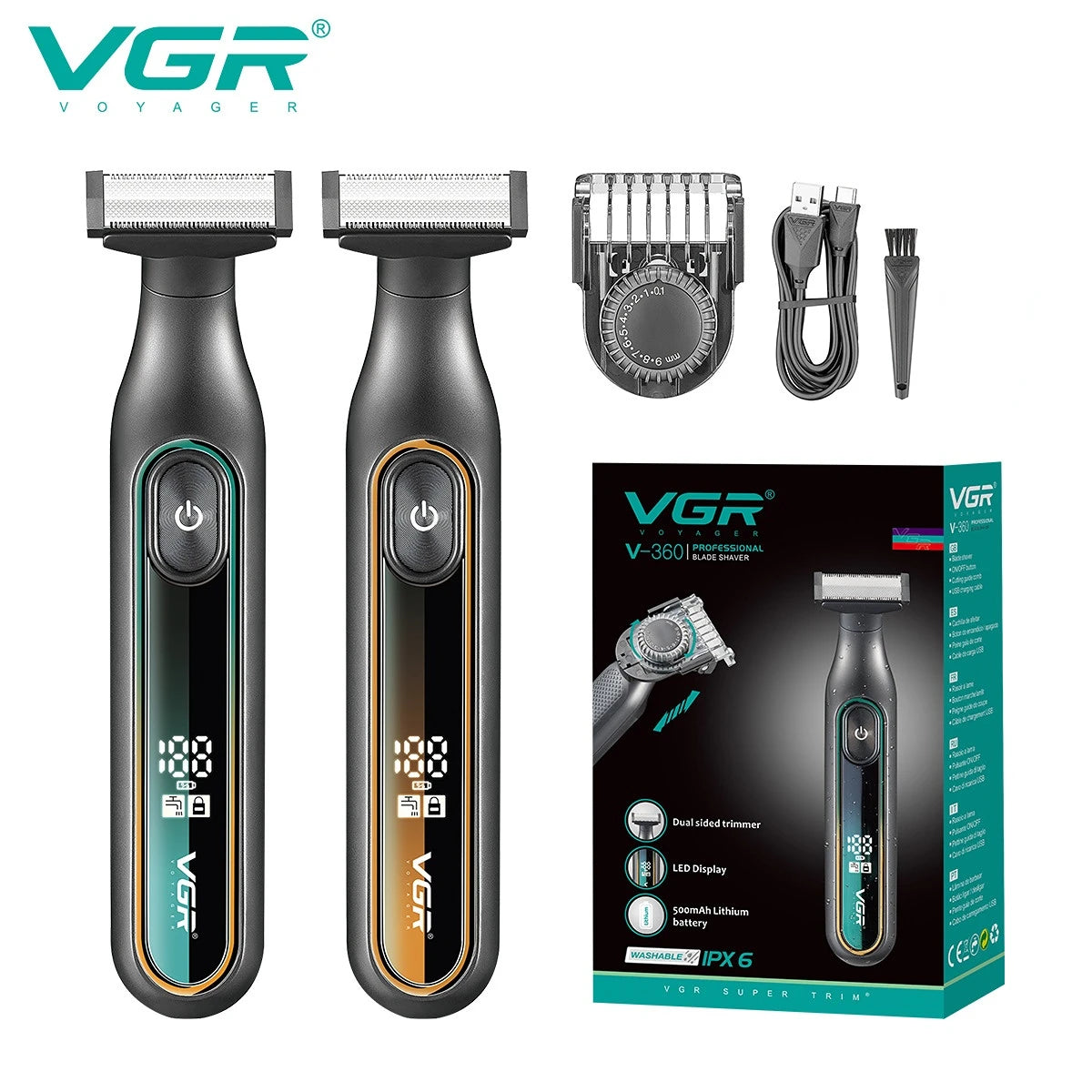 Razor Professional Electric Shaver Portable Shaving Machine Waterproof Beard Trimmer Barber Shaving Machine for Men V-360