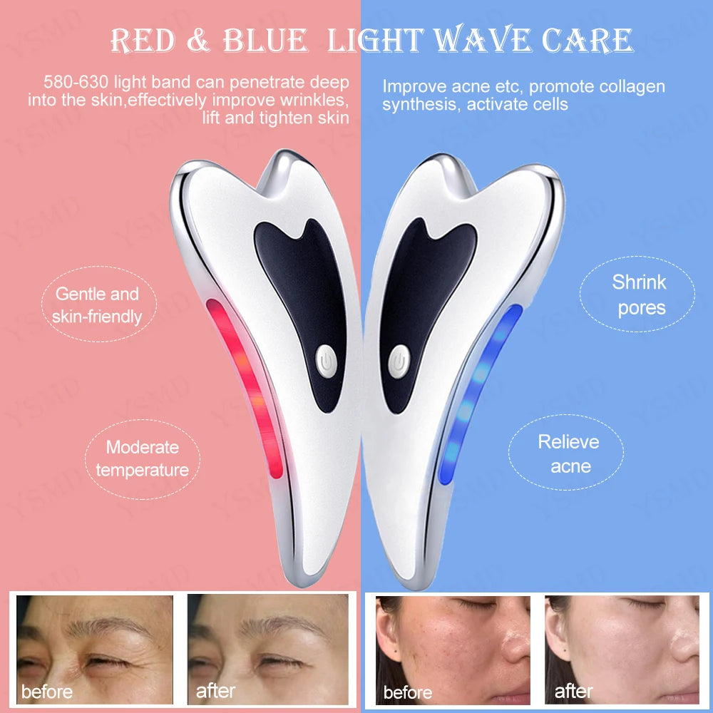 Face Massagers Skin Scraping for Facial Lifting Tighten Care anti Wrinkle Double Chin Remove Neck Electric Massage Skincare Tool