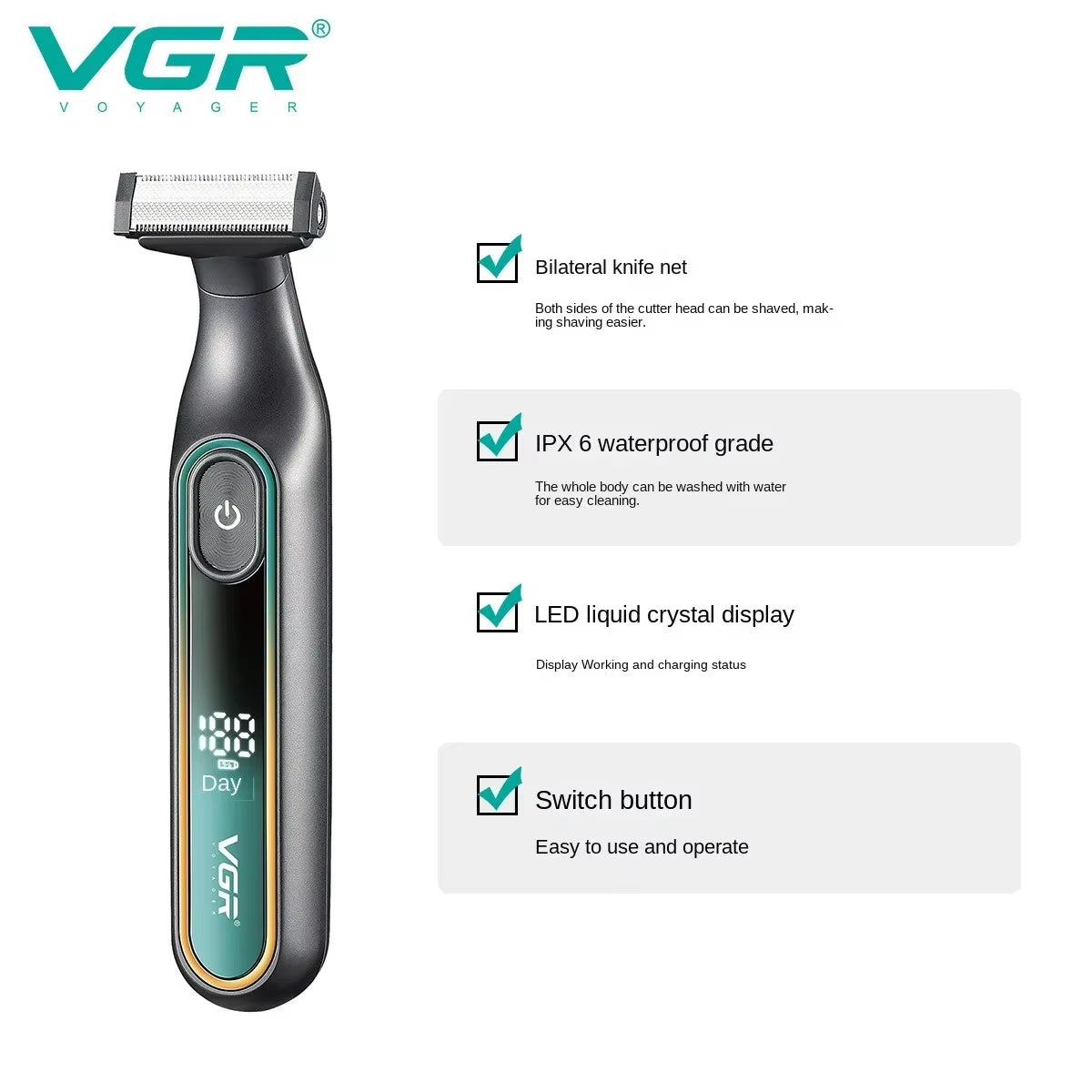 Razor Professional Electric Shaver Portable Shaving Machine Waterproof Beard Trimmer Barber Shaving Machine for Men V-360