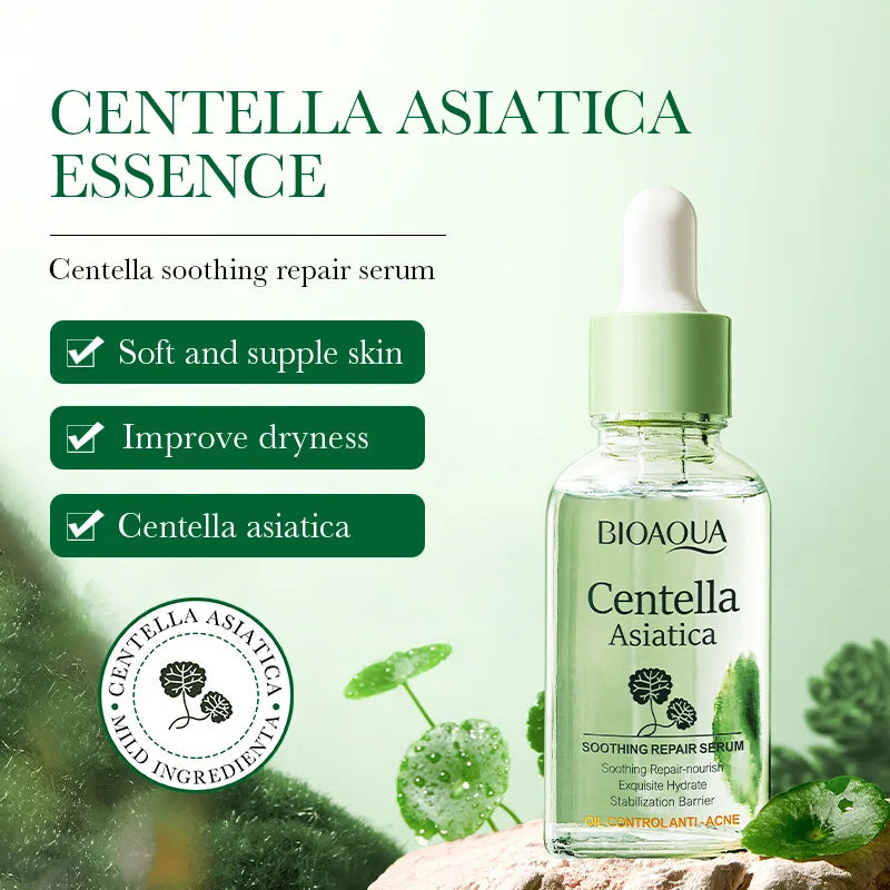 3Pcs BIOAQUA Centella Face Serum Skincare Facial Essence Moisturizing Firming Brightening Facial Serum Skin Care