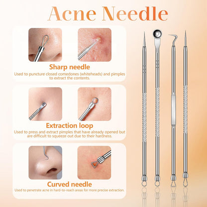 Yccu Aspirateur Point Noir Extracteur Points Noirs Visage Tire Comedon Point Noir anti Point Noir Nez Nettoyage Des Pore Purateur De Peau Soin Visage Blackhead Removal 4 Sondes Et 4 Modes Rechargeable