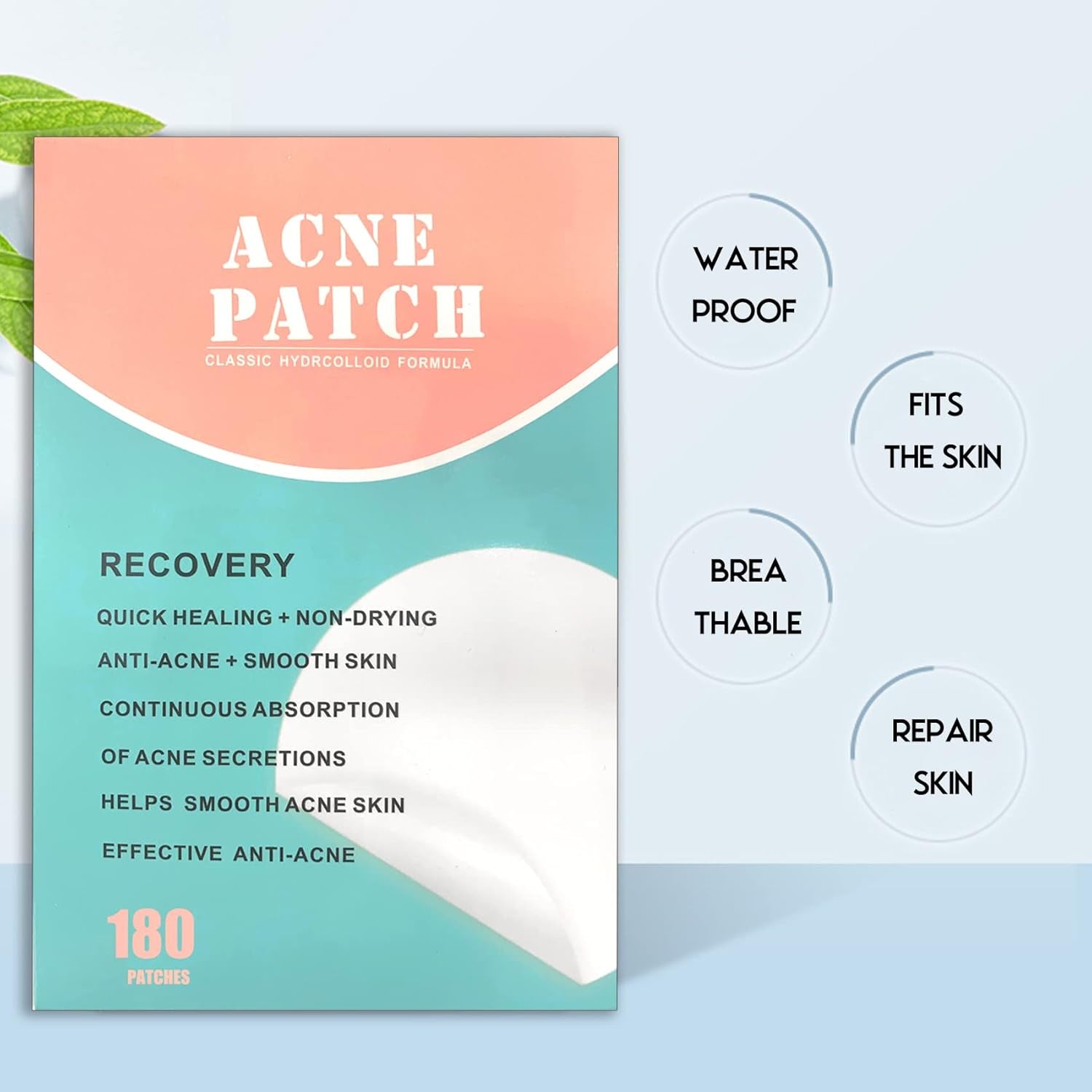 Rnitle Acné Patch,180 Patchs Pimple Patch,12Mm & 8Mm Patch Bouton Acne,Anti-Acné Patch, Patch Bouton, Autocollants Pour Boutons, Patch Invisible, Pour Soin De La Peau