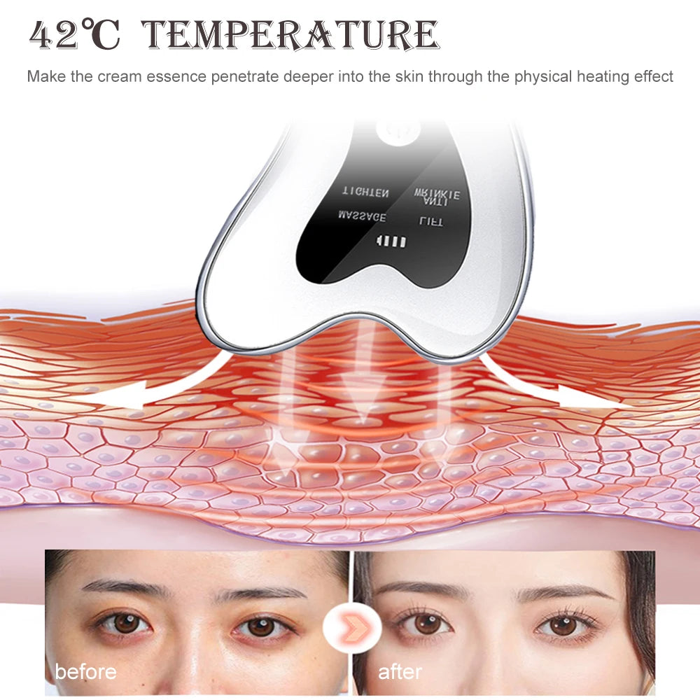 Face Massagers Skin Scraping for Facial Lifting Tighten Care anti Wrinkle Double Chin Remove Neck Electric Massage Skincare Tool