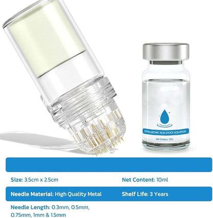 Système De Micro-Perfusion Pour Les Lèvres, Micro Système Pour Le Visage, Système Facial Avec Sérum, Rouleau De Microfléchettes À L'Acide Hyaluronique Pockmarksheal, Sérum Pour Peau Lisse (3 Pièces)