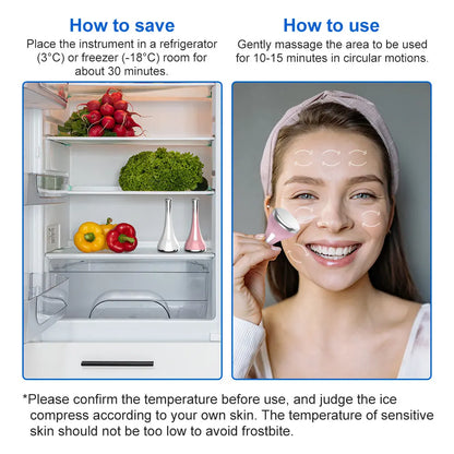 Ice Globe Face Roller Tightening Redness Soothing Salon Ice Globes Facial Massager Ice Roller Skin Care Tools Beauty Skincare