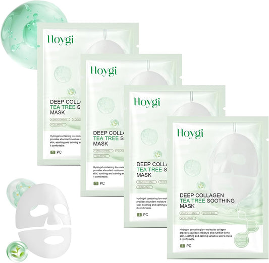 4 PC Masque Collagene Visage Korean,Mask Collagen,Masque Coréen Bio Collagene,Hydratants,Profondément Nourrissants,Antirides Et Raffermissants,Apaisants Et Réparateurs Pour La Peau