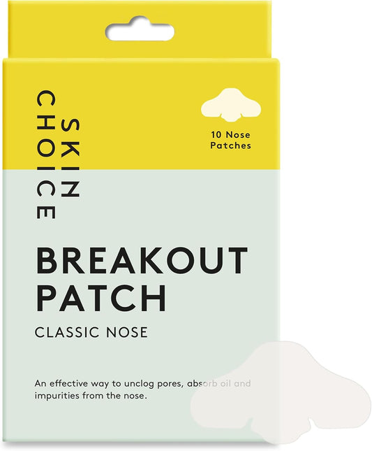 SKIN CHOICE Nose Pore Strips - Patch Nasal Hydrocolloïde Pour Déboucher Et Rétrécir Les Pores, Éliminer Les Impuretés, L'Acné Et Les Boutons, Prévenir Les Points Noirs Végétalien (10 Unité)